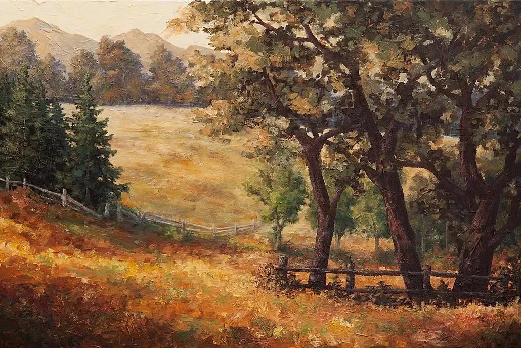 唯美壮丽的印象派风景油画,意境优美的古典风景油画欣赏