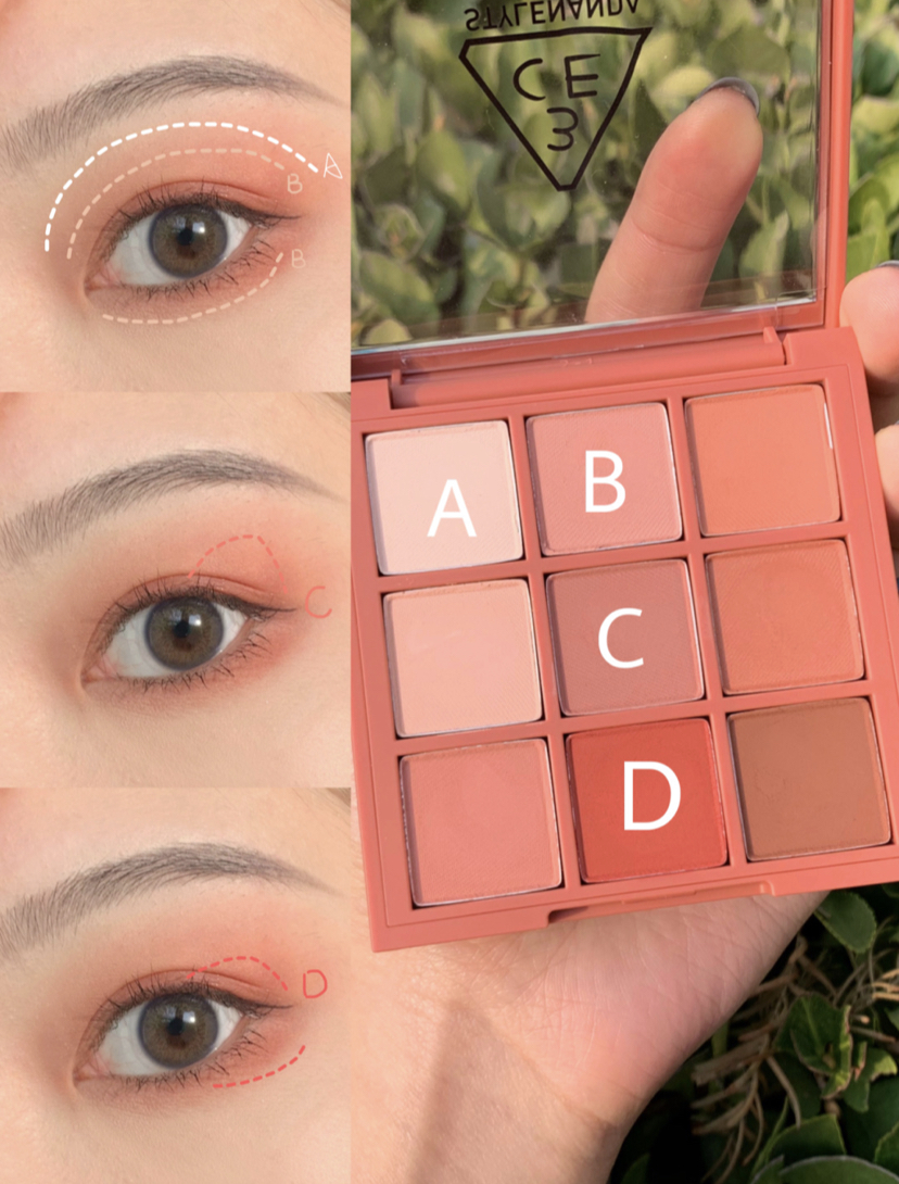 3ce眼影dearnude和smoother对比,3ce最好用最日常的眼影盘