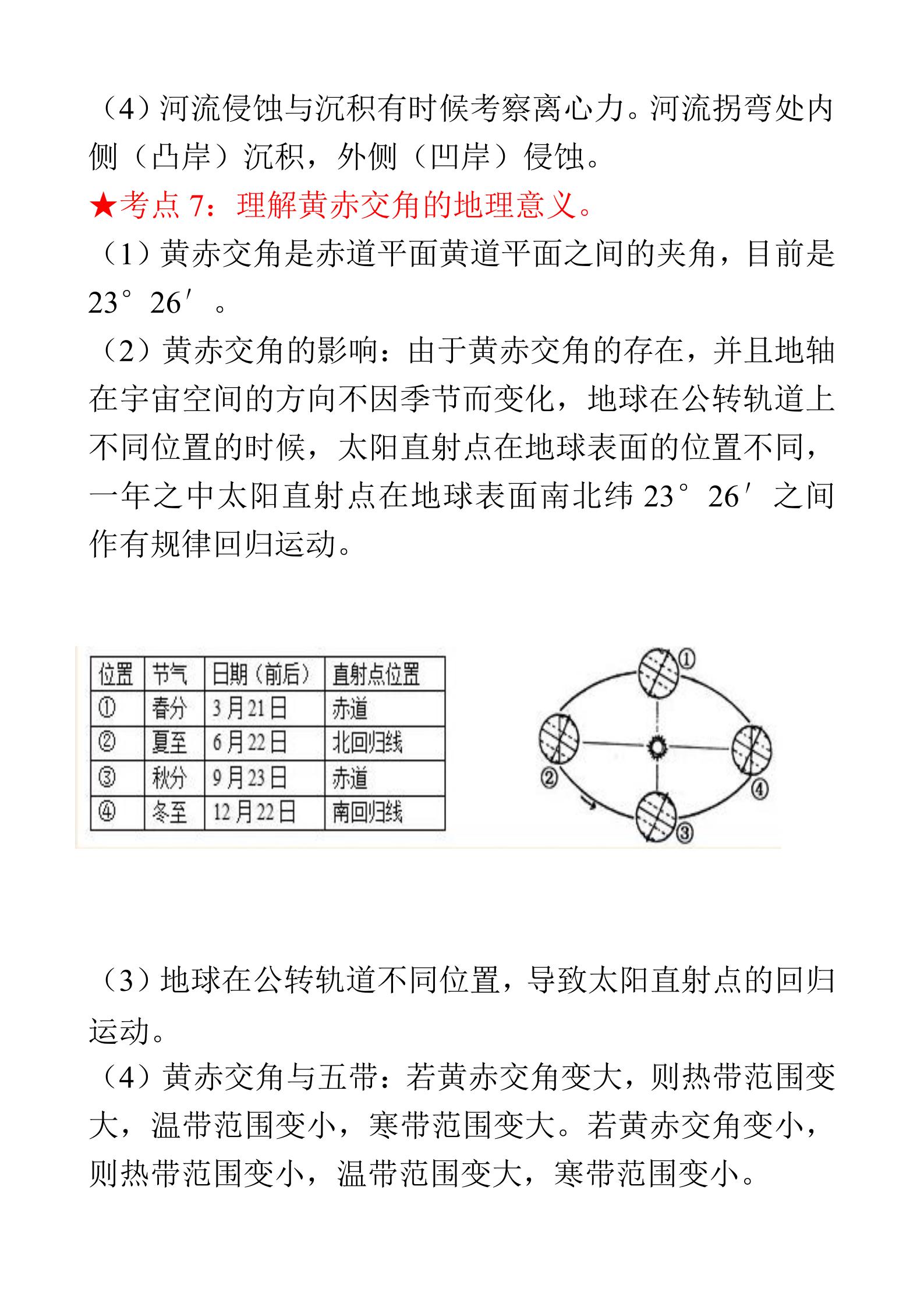 高一地理必修一知识点电子版,高一地理必修一知识点人教版