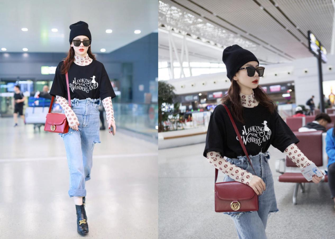 杨紫穿一身白色的衣服换新造型,杨紫日常t恤穿搭