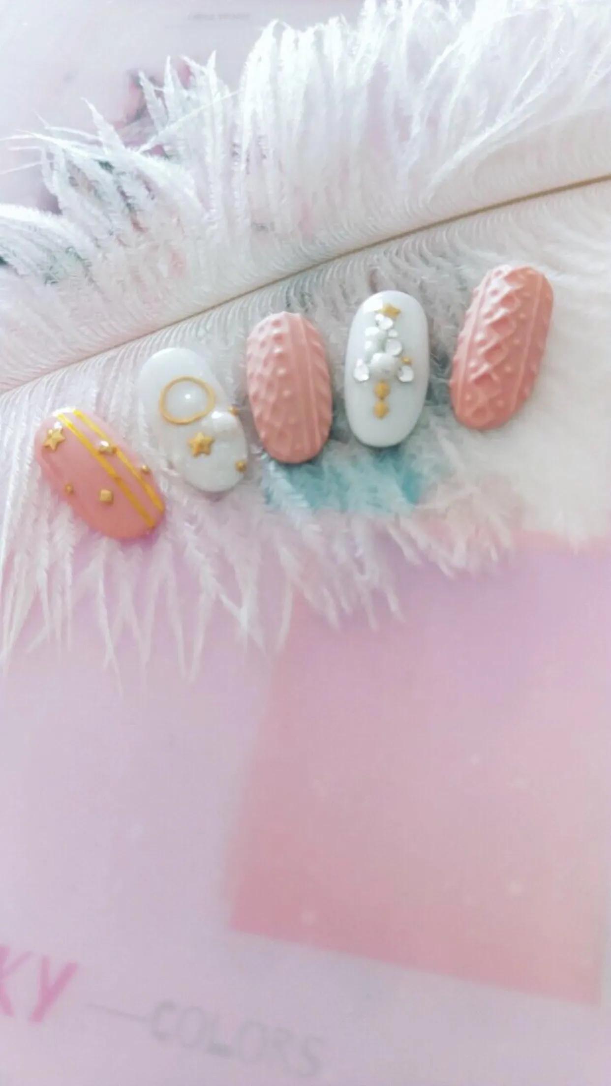 毛衣美甲画法教程,毛衣美甲款式