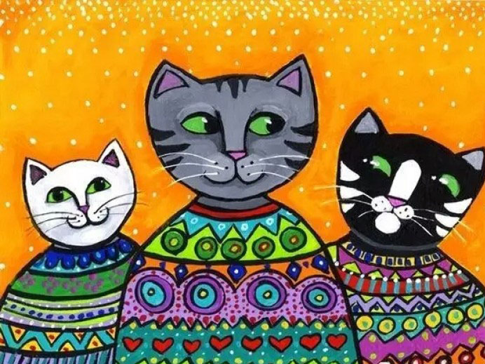 儿童创意水粉画作品,6-12岁幼儿创意水粉教程入门