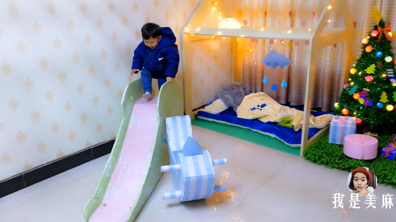 用纸箱给孩子做玩具简单的,爸爸用纸箱给孩子做玩具