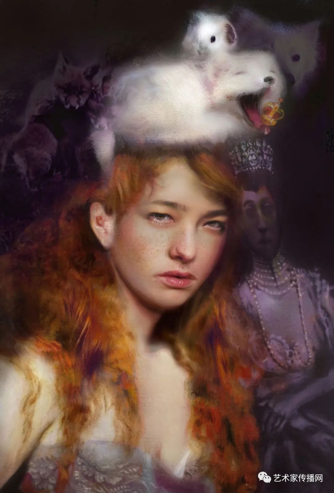 梦幻油画少女唯美图片,梦幻少女绘画图片