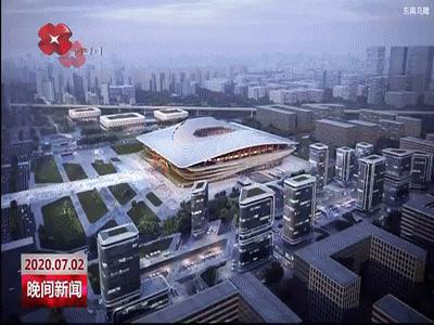 西安国际足球中心展示中心,西安国际足球中心夜景