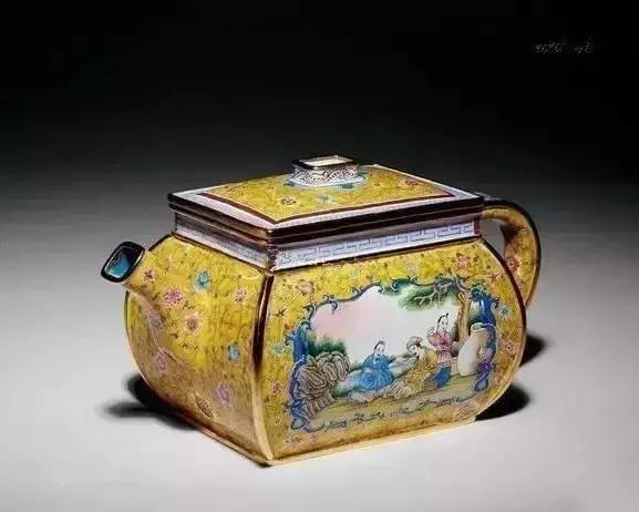 中国古漆器茶壶,古青花瓷茶壶