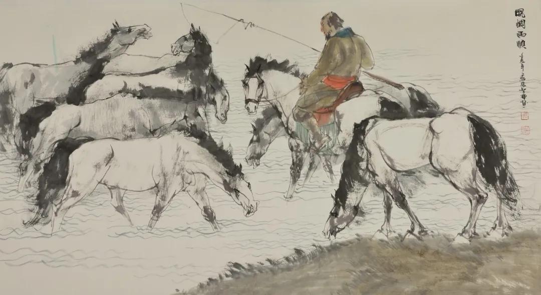 八骏雄风字画,名家精品国画八骏图