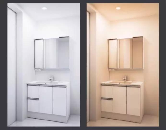 过道洗脸台灯光设计,卫生间洗手台灯光