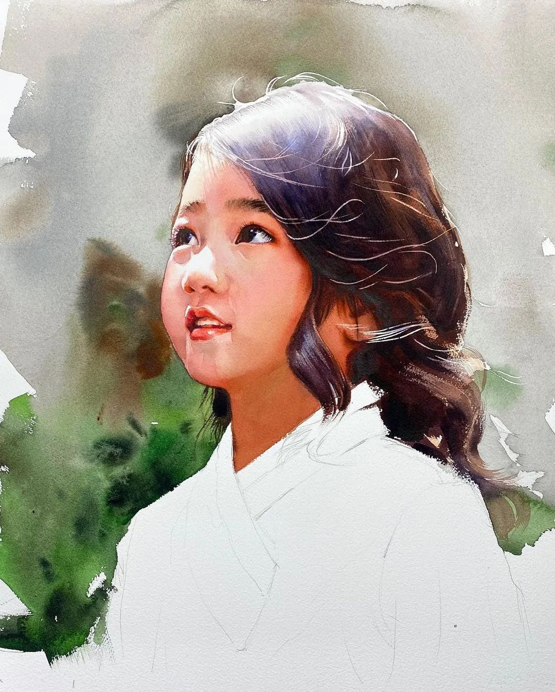 极简的水彩画作品,灵动脱俗的水彩画