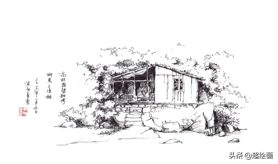 十大顶级钢笔画速写,钢笔速写100幅图片