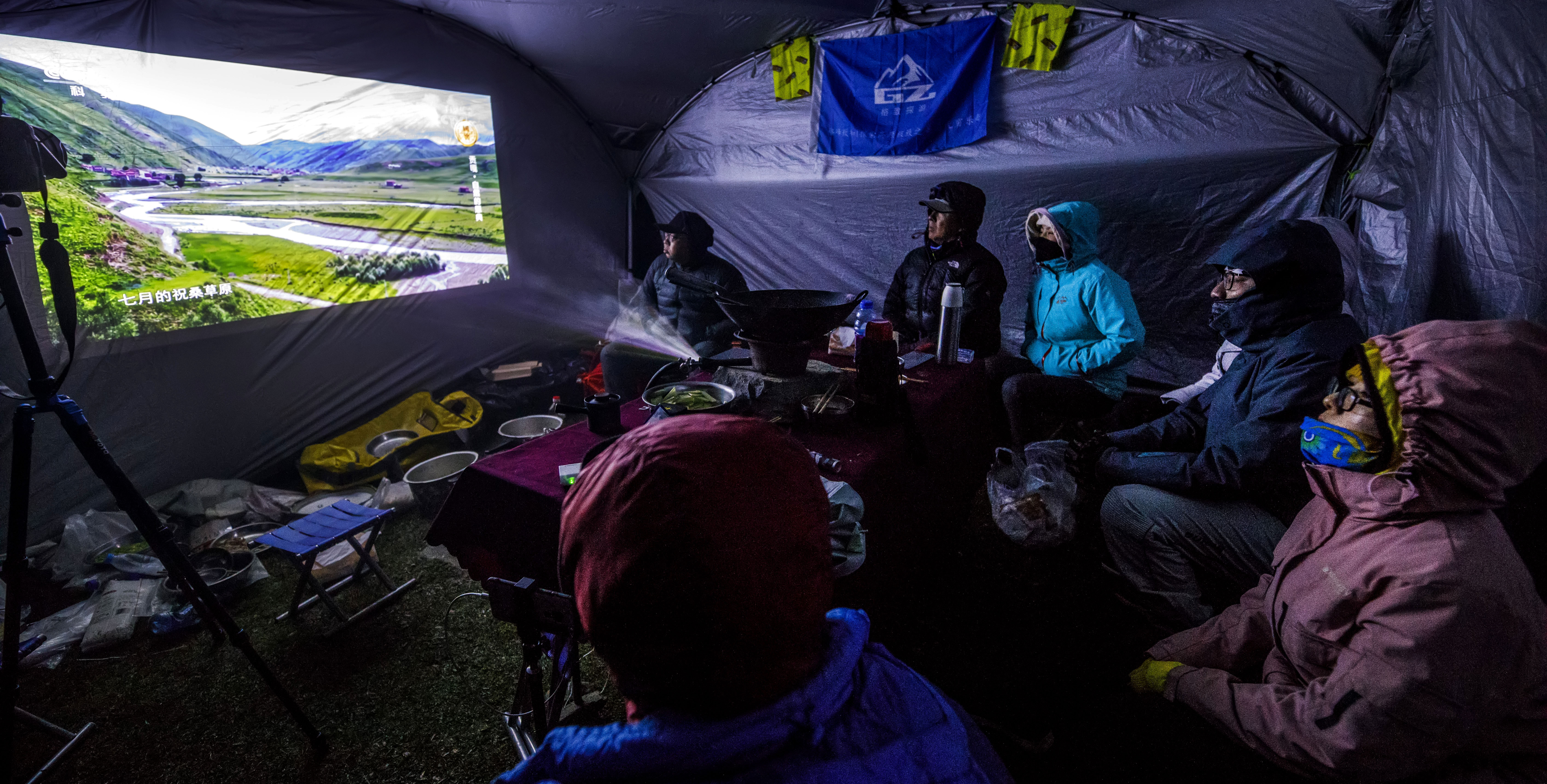 贡嘎雪山自由旅拍,里索海贡嘎雪山全景