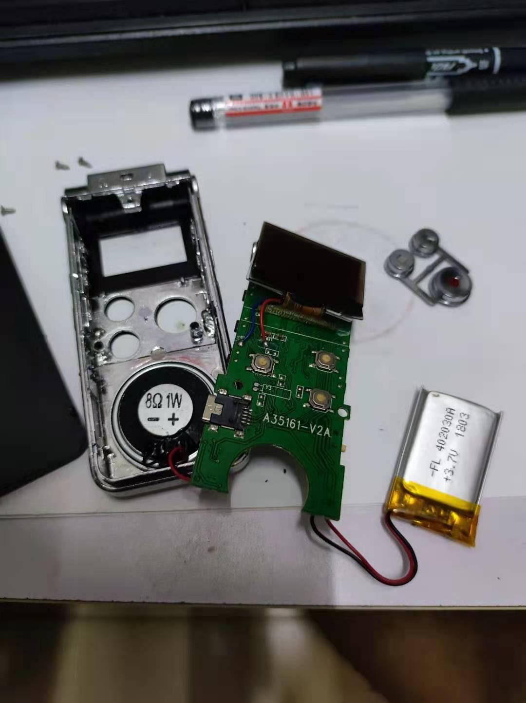 索尼录音笔拆解视频,清华同方录音笔拆解