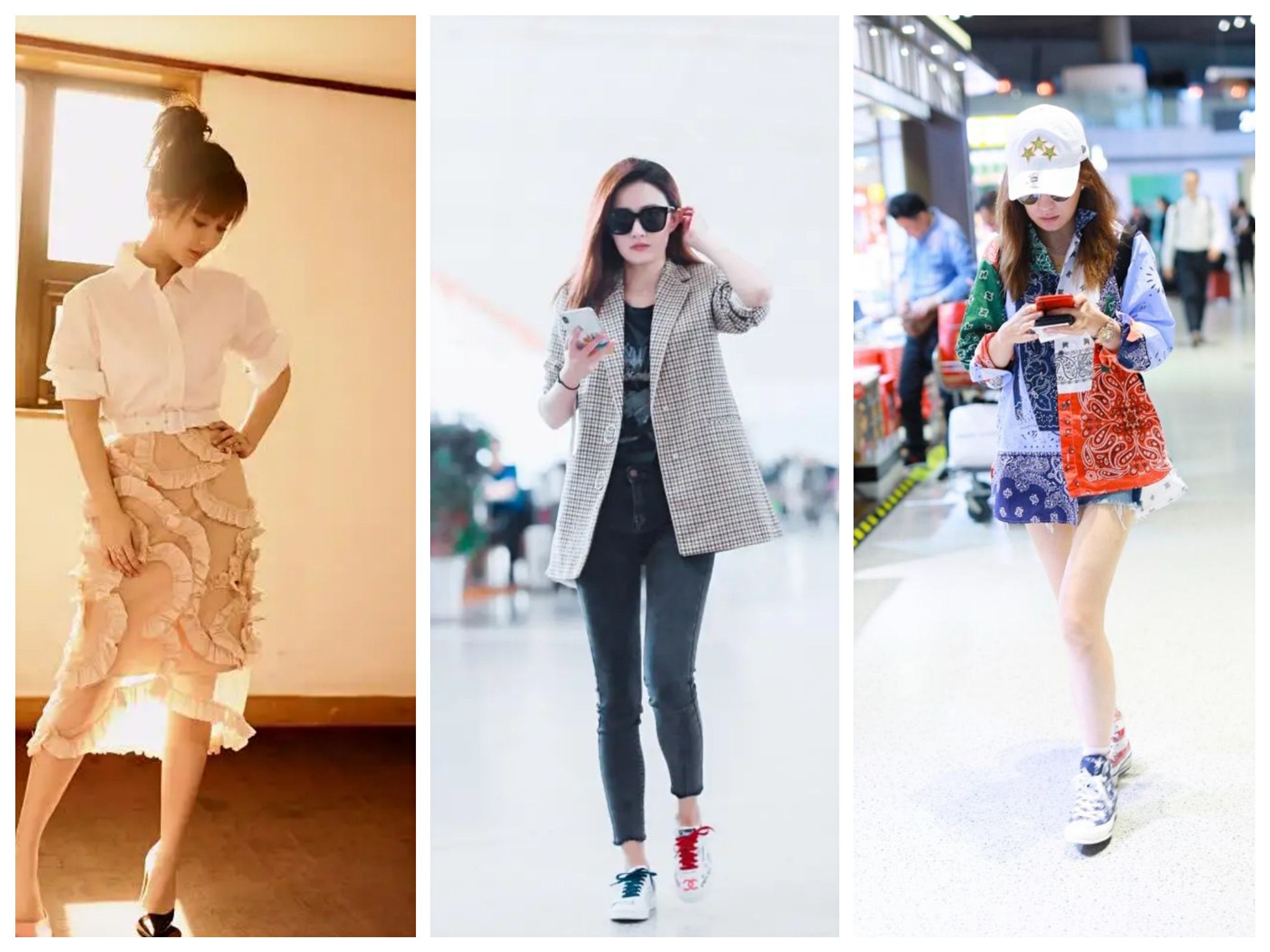 马伊琍吊带裙穿搭,马伊琍马甲裙穿搭