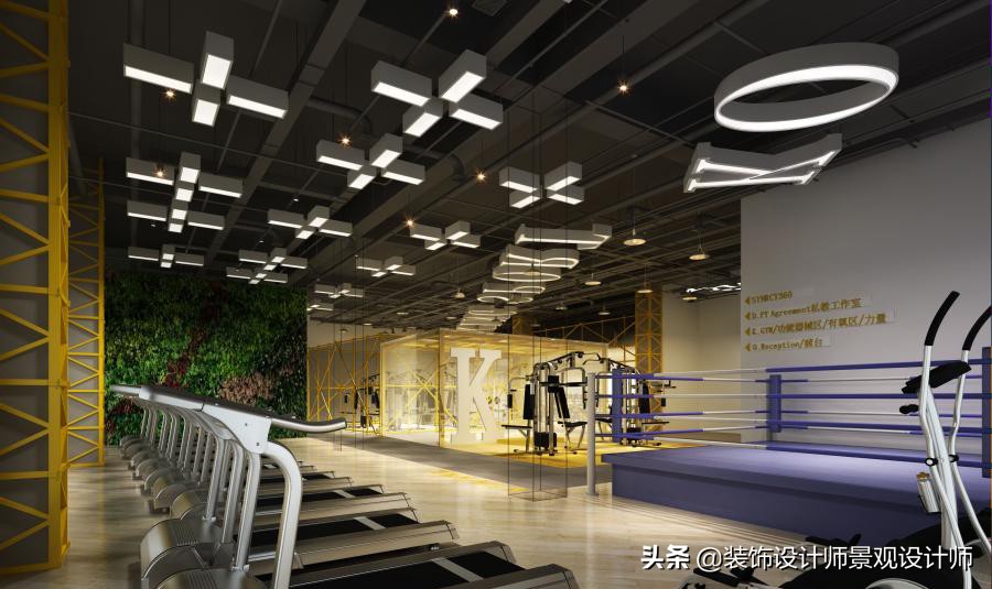 公司健身房设计效果图,书房健身房二合一设计效果图