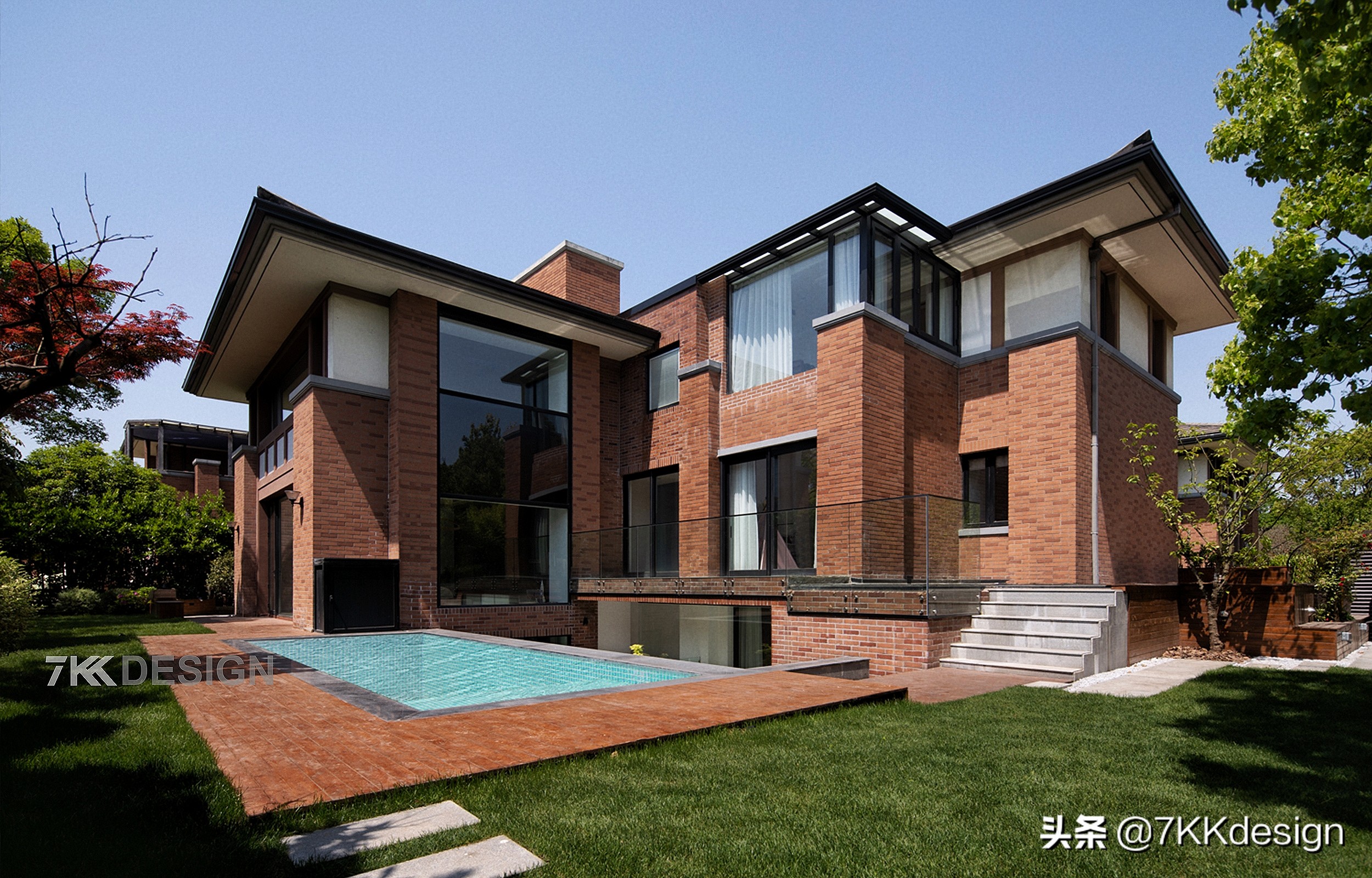 海边联排别墅小院实景现代轻奢,独栋带院子的小别墅年代感