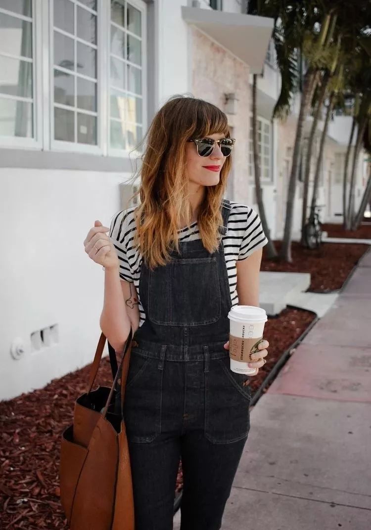 解锁背带裤新穿法街拍,背带裤十六种穿法