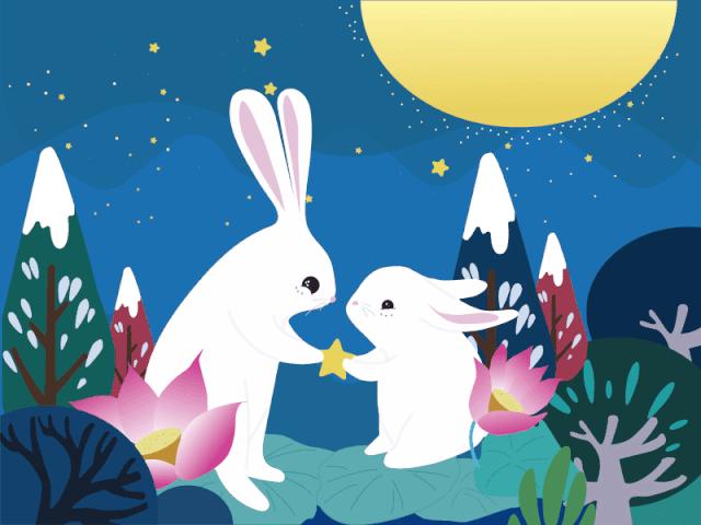 中秋节兔子手工盘子,中秋节创意手工月亮兔子详细教程