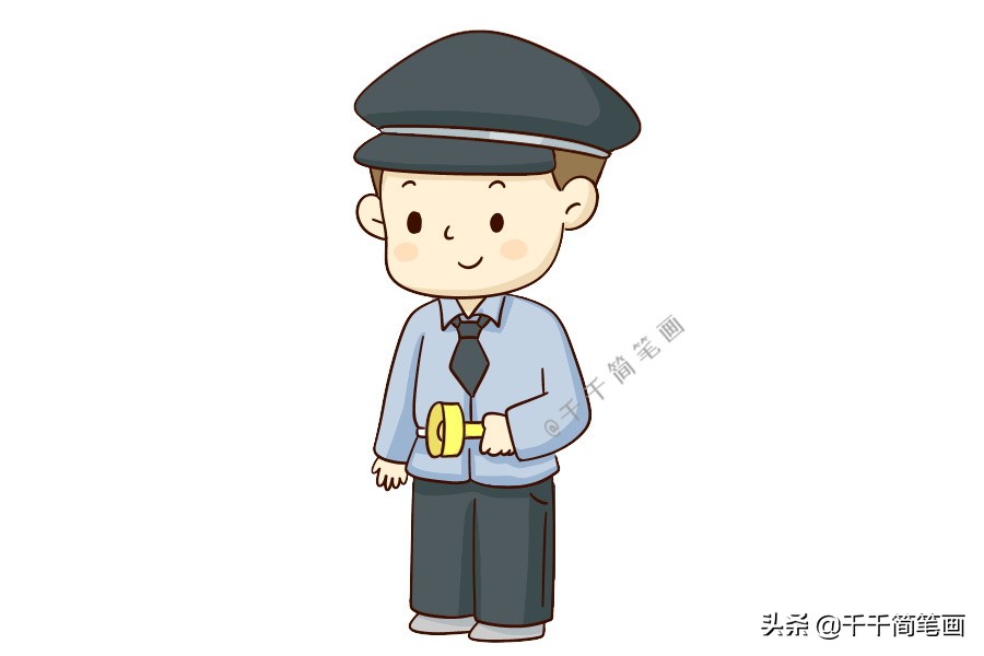 简笔画职业人物医生,各职业q版人物简笔画