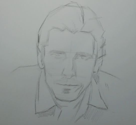 名师人物素描头像——蝙蝠侠克里斯蒂安·贝尔