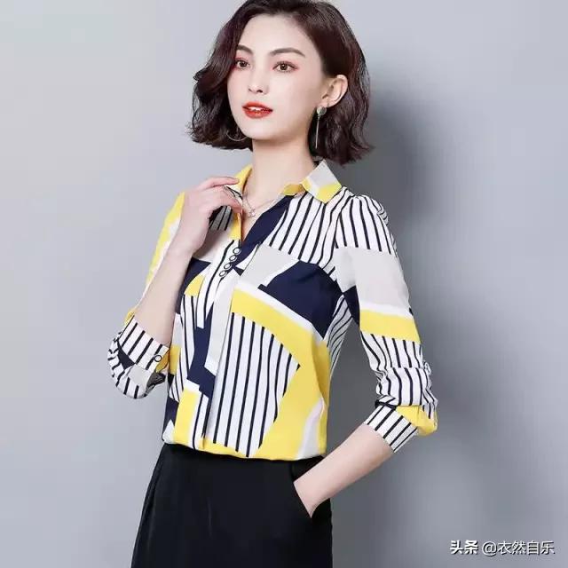 留心过这样的雪纺衫，减龄又洋气魅力款式经典而时尚优化身材比例