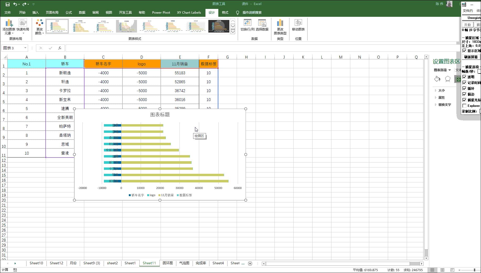 excel常见图表大全,excel图表logo