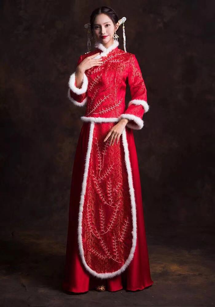 最适合穿中式嫁衣,新款秀禾服新娘礼服中式嫁衣