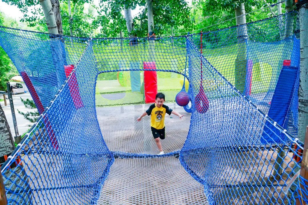 【FENG娱】来南宫五洲植物乐园体验火遍全网树上网绳乐园解压全靠它！