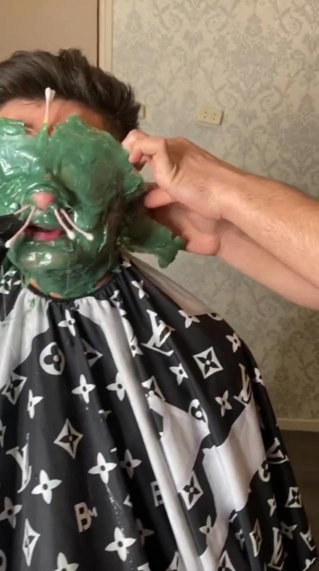 国外理发店蜜蜡脱毛,外国人作死尝试蜜蜡脱毛