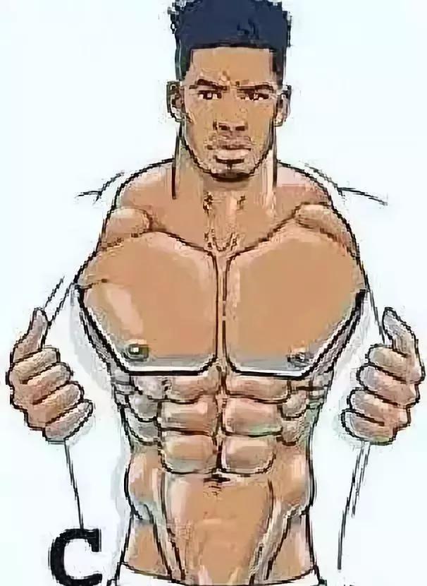 胸肌的四种胸型,男生方形胸肌和八字胸对比