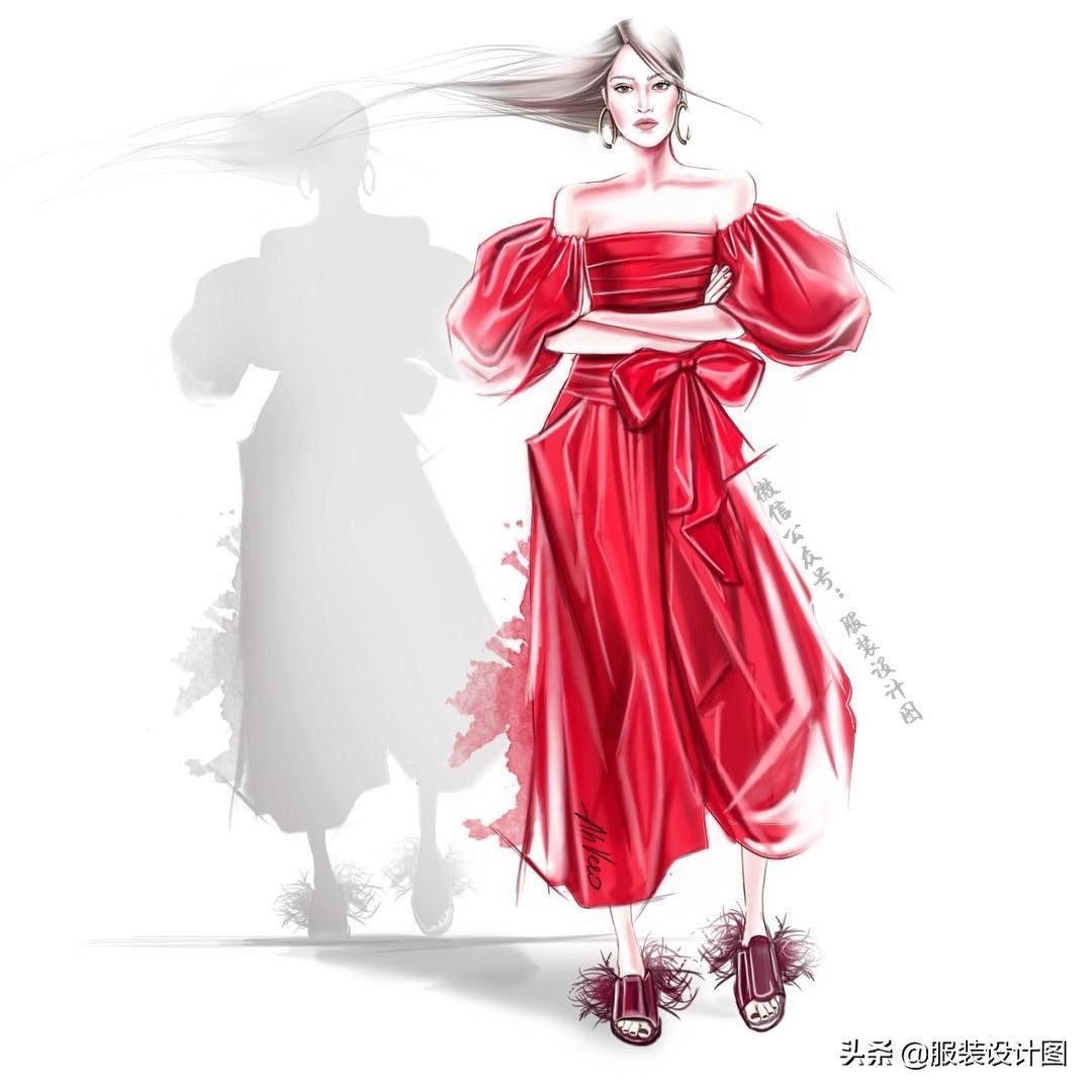 服装设计时装画教学procreate,procreate画服装设计图教程