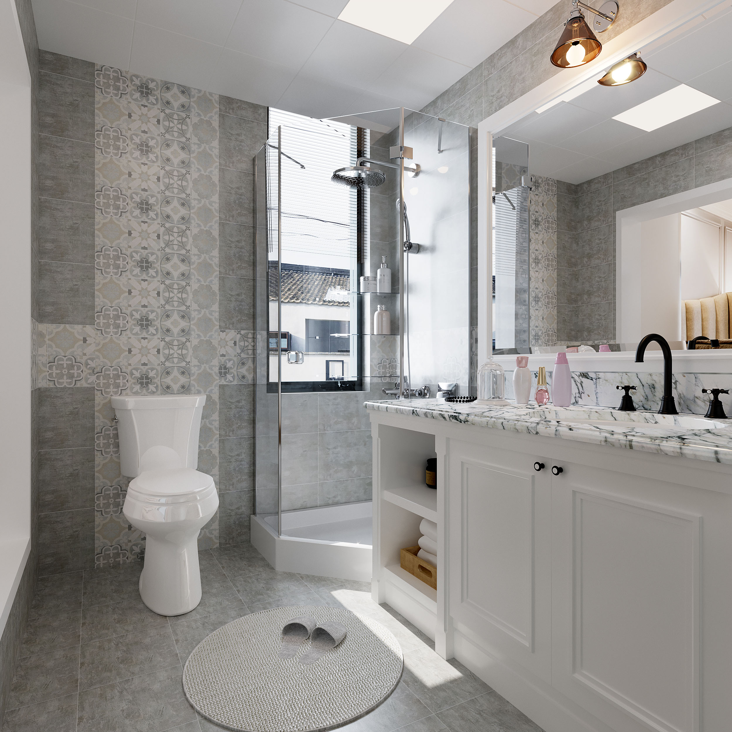 设计师卫生间干湿分离两米,设计师讲卫生间瓷砖选择