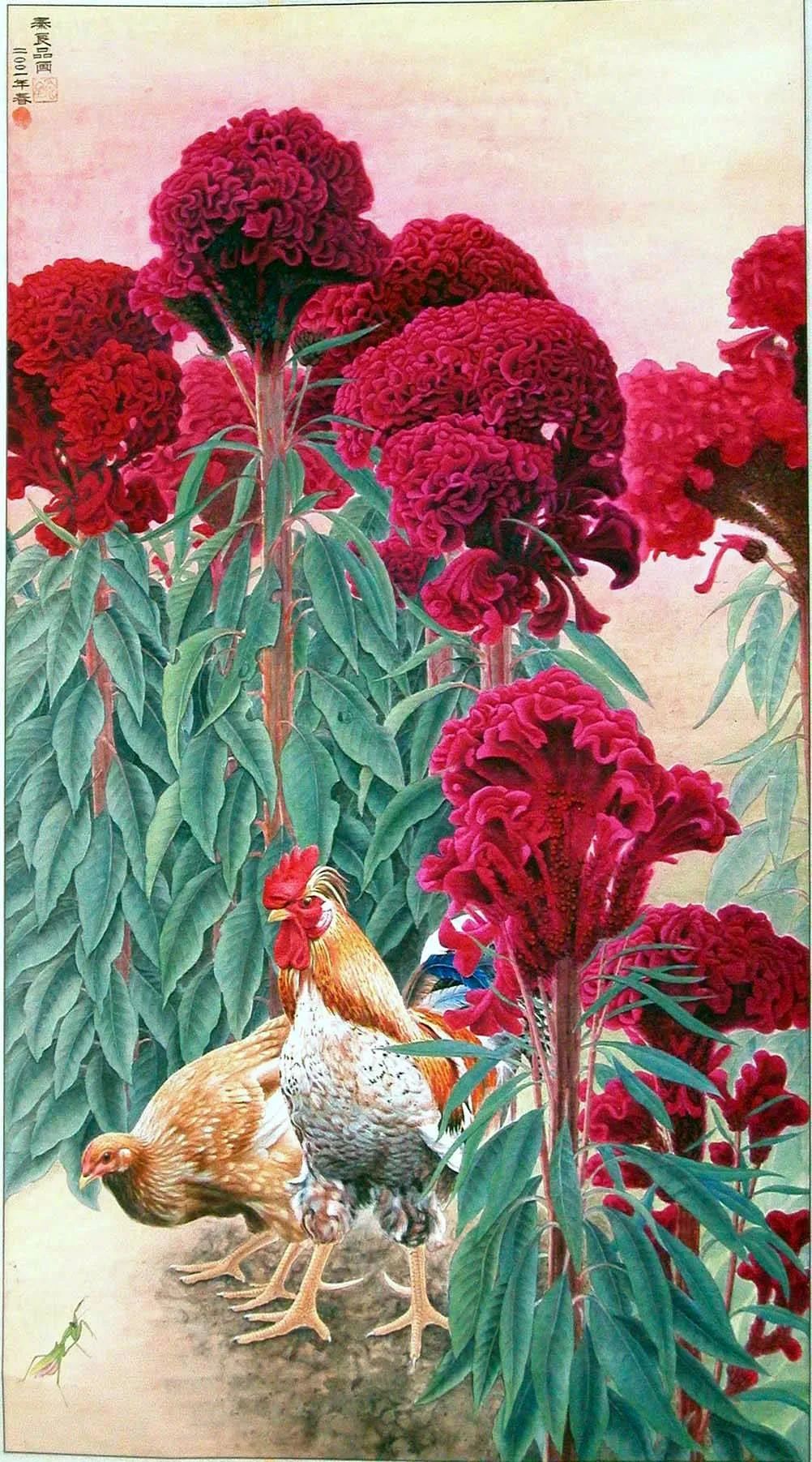 现代工笔重彩人物画,当代工笔重彩人物画