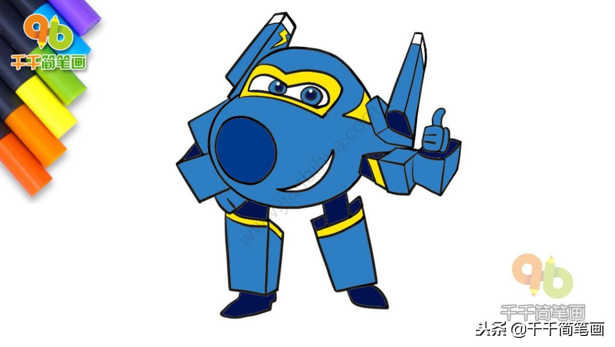 超级飞侠中的所有飞侠简笔画,超级飞侠小猪佩奇简笔画视频