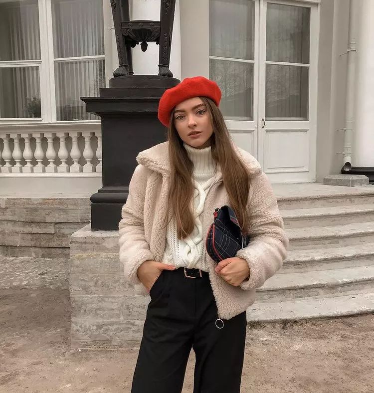 大码显瘦羊羔毛外套,羊羔毛外套的有效穿搭