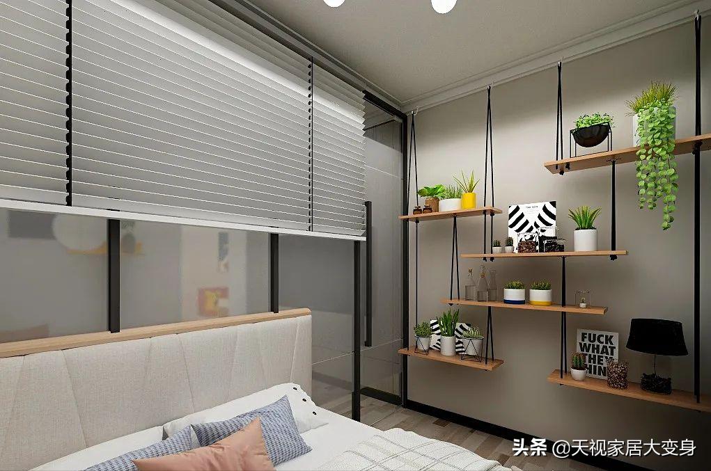 两室一厅卧室太小怎么改造,13平的主卧怎样改成2个卧室