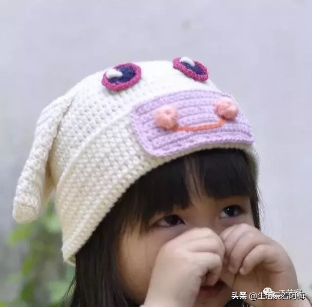 毛线编织有帽沿的冬帽,最新款毛线帽子编织教程日系帽