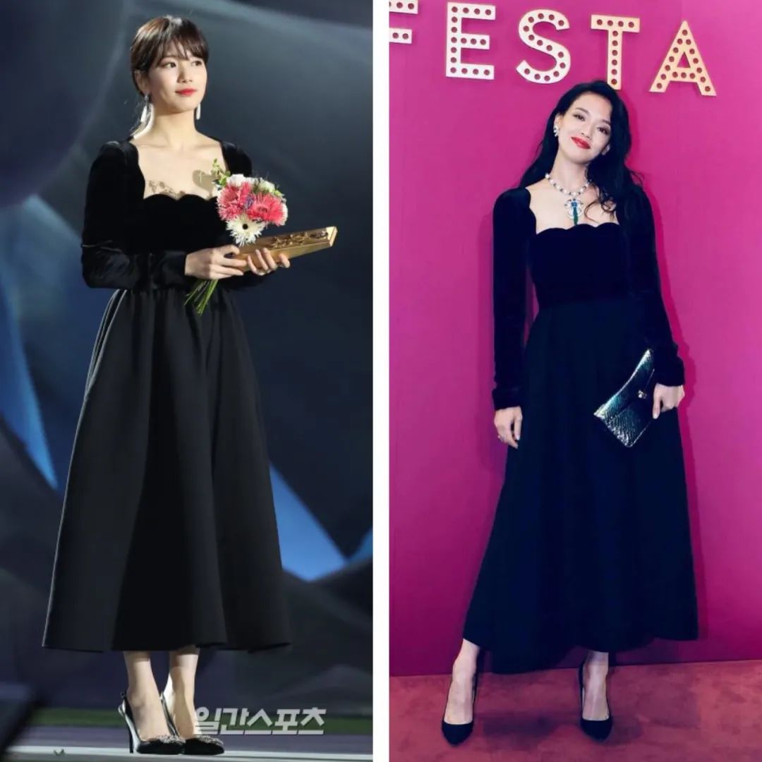 中韩女星撞衫只有林允儿能赢,中韩顶级仙女刘亦菲和孙艺珍撞衫