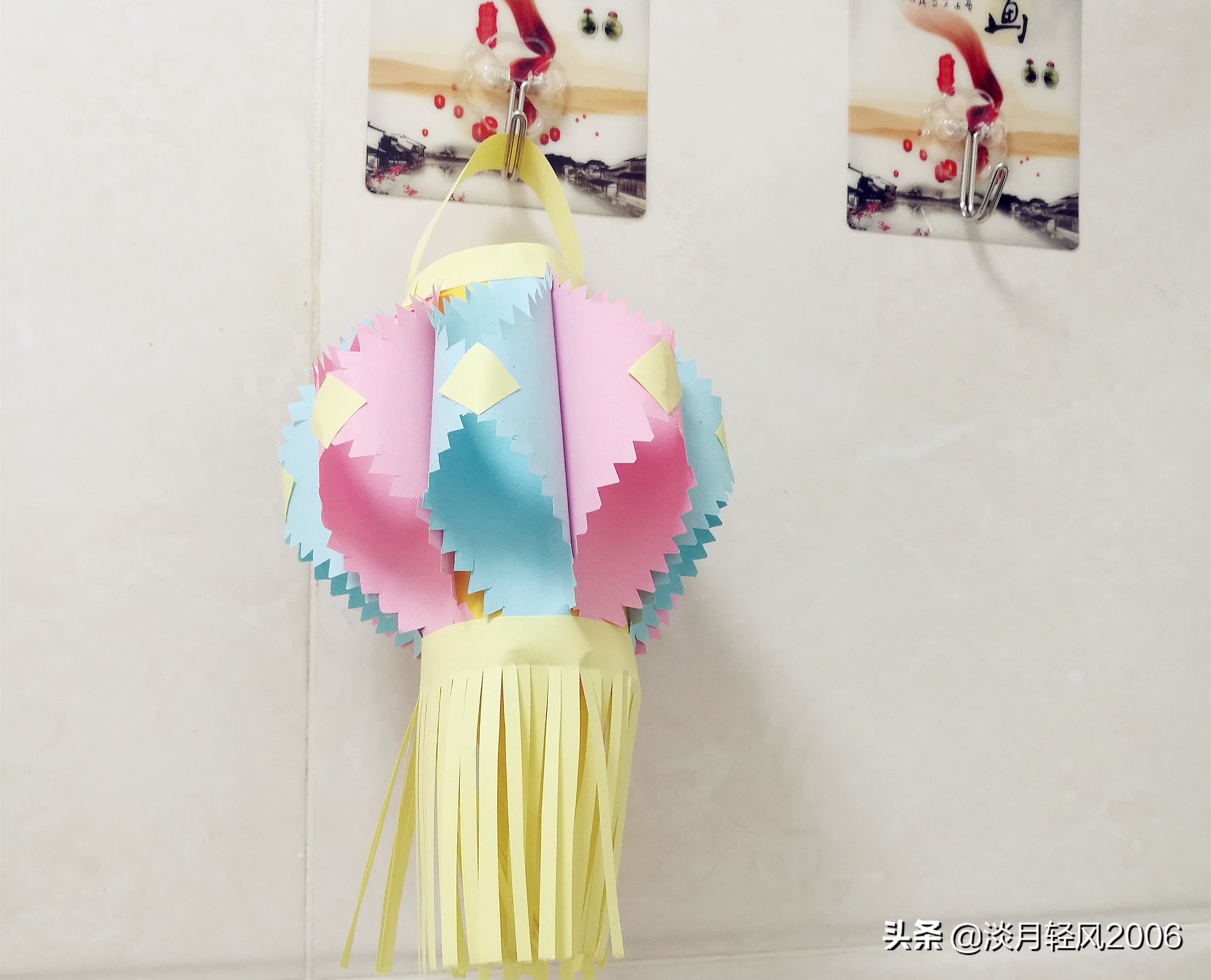 卡纸做花灯手工教程元宵节,用卡纸做元宵节花灯简单又好看