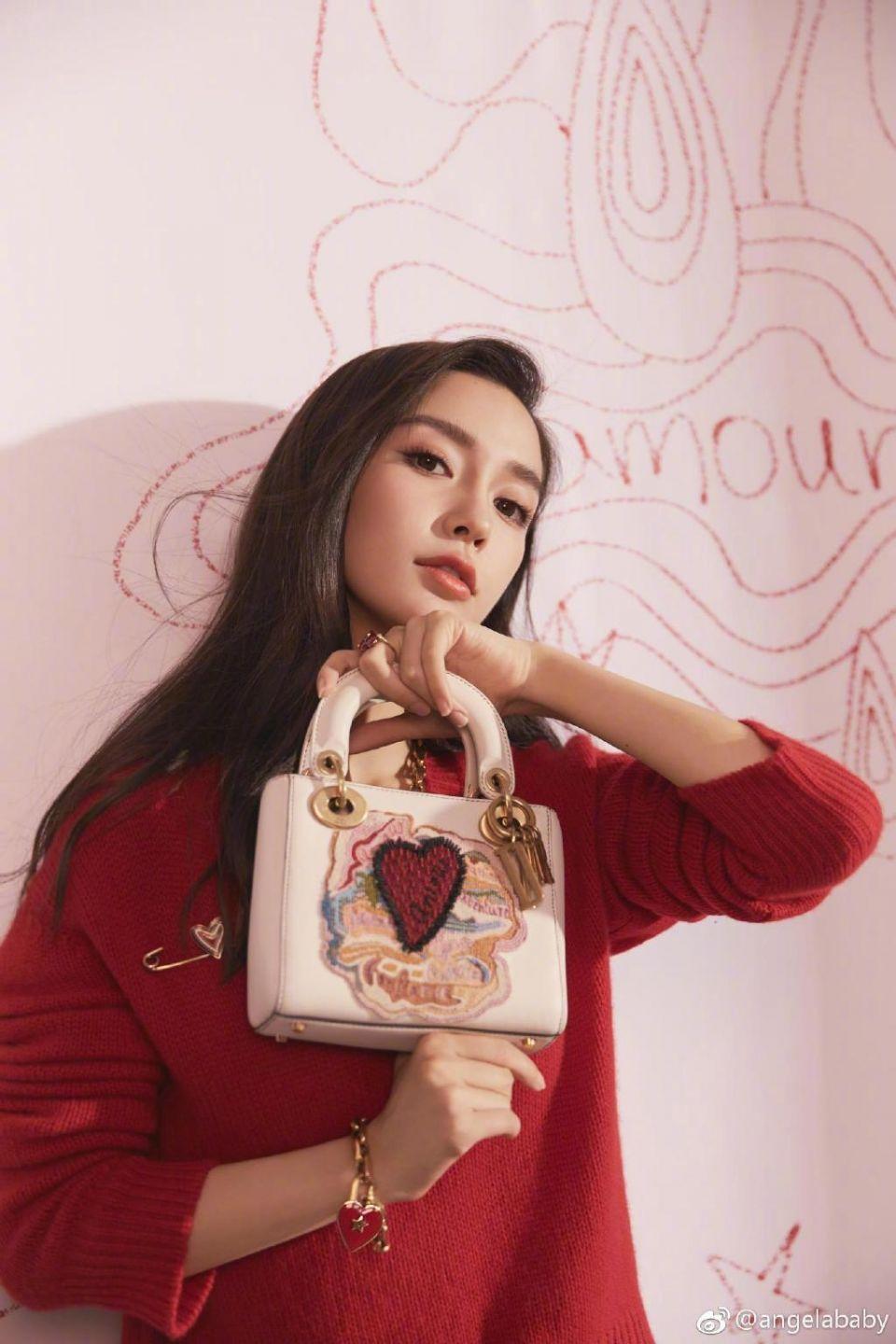 杨颖同款dior包尺寸,angelababy有哪些迪奥的包包