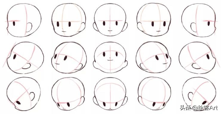 萌值爆表的Q版人物脑袋画法全解析，你确定不来pick一下？