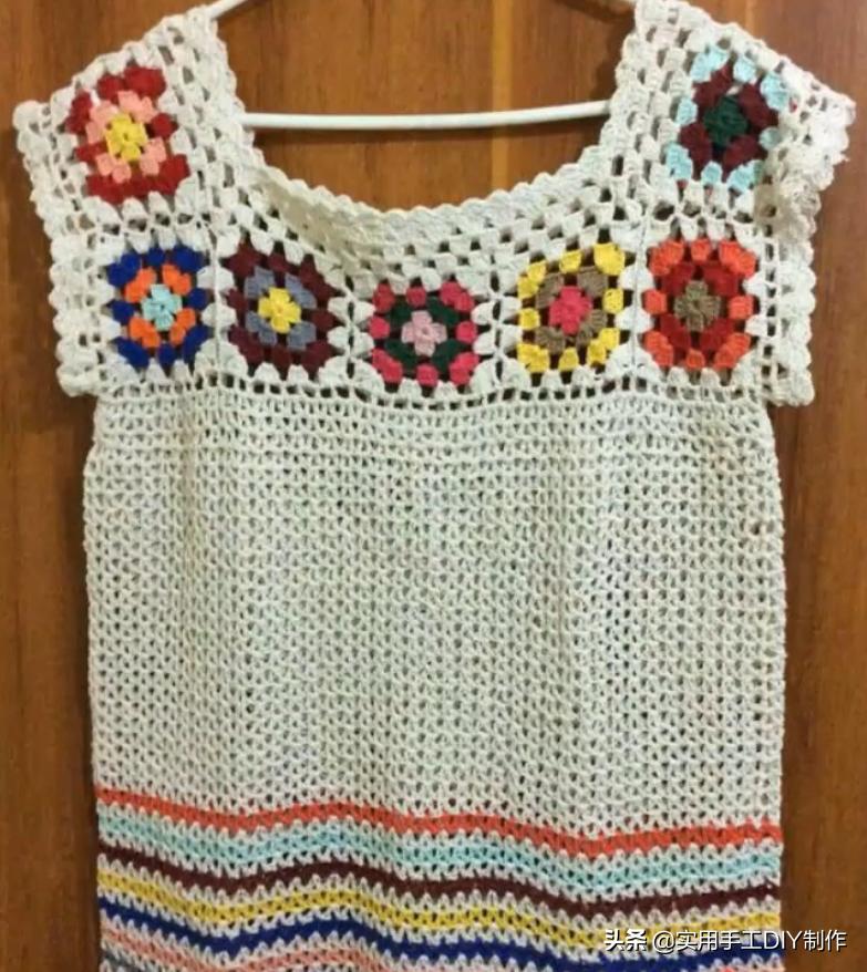 祖母方格编织长款外套教程,针织作品70款简约