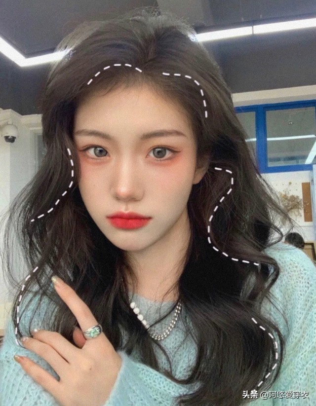 烫内扣发型图片长发,烫内扣短发造型