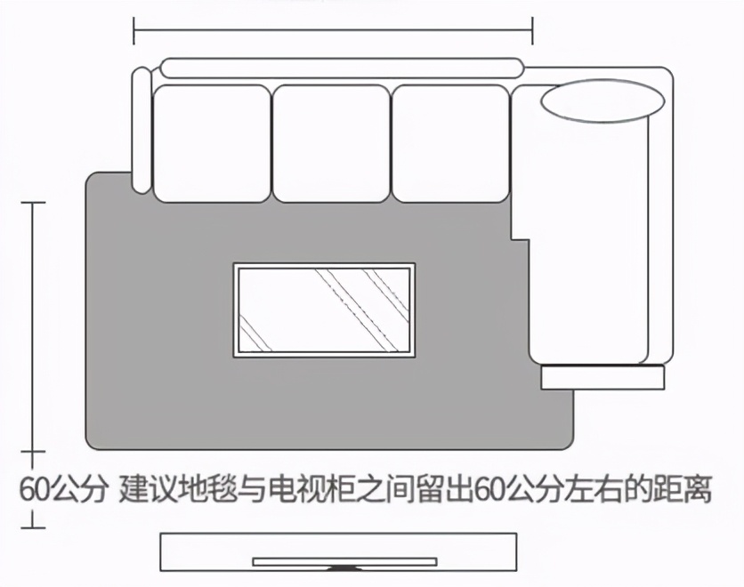 茶几地毯尺寸如何选择才完美,买地毯选尺寸