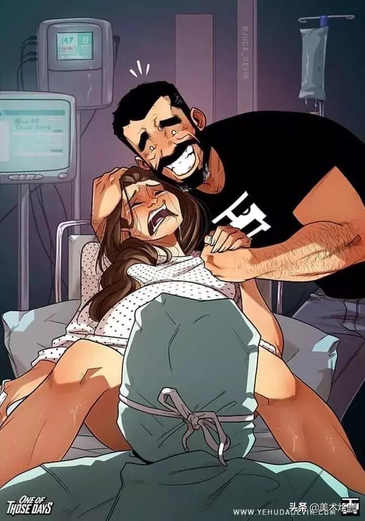 那个宠妻狂魔插画师又来秀恩爱了，这次是关于生孩子的……