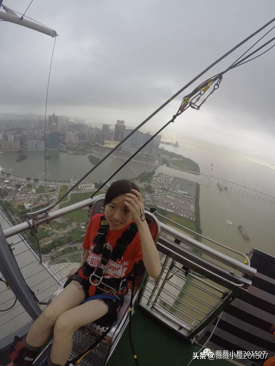 澳门233米高空真实蹦极,澳门旅游塔蹦极跳最高多少米