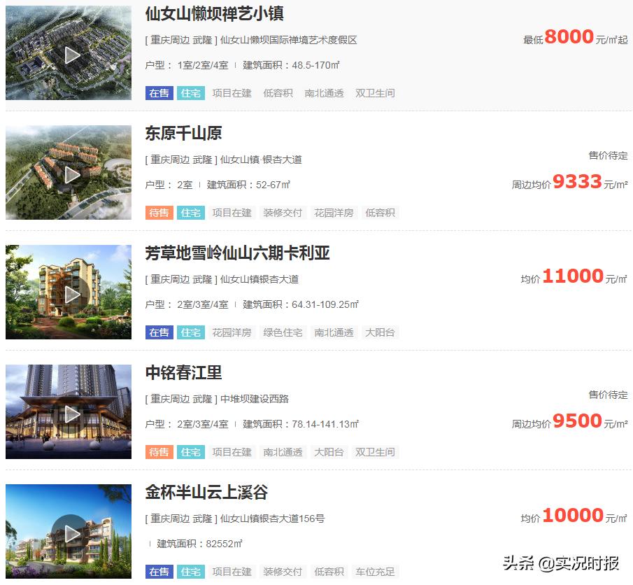 2019年重庆避暑房价格排名,重庆避暑房5万左右二手房