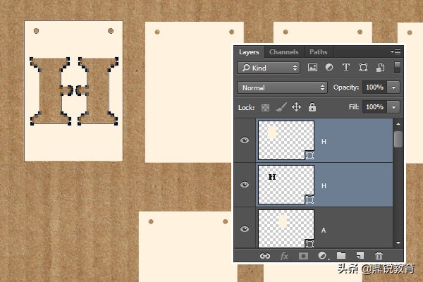ps镂空浮雕字体怎么做,怎么用ps做一个字体卡片