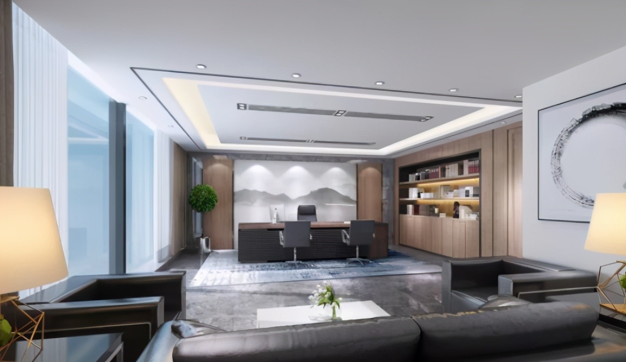 独栋领导办公室装修案例欣赏,一般老总办公室装修效果图