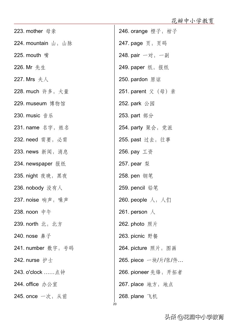 中考英语单词必背人教版,中考英语单词每天50个