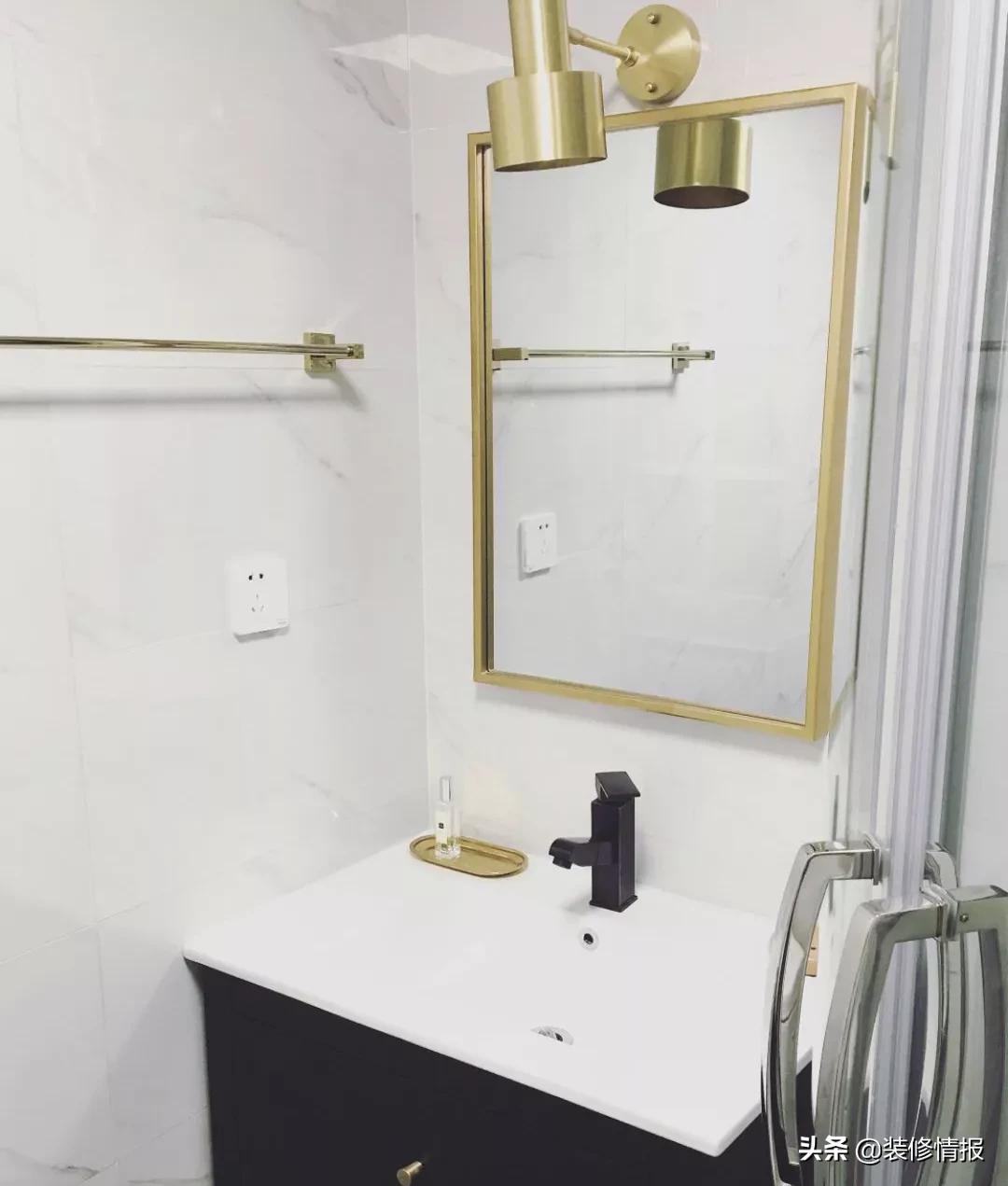 小户型卫生间平面布局最佳效果图,正方小户型卫生间设计布局